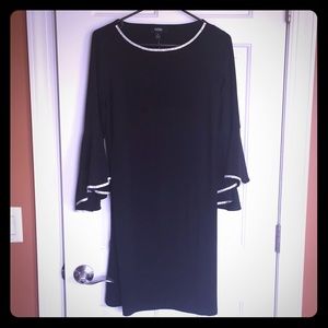 Black dress with bell sleeves